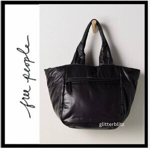 Free People x Caraa Cumulus Tote Medium in Black